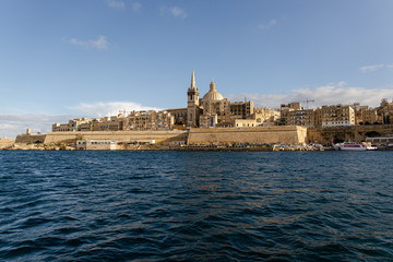 Fototapeta na wymiar Valletta from Sea, Malta