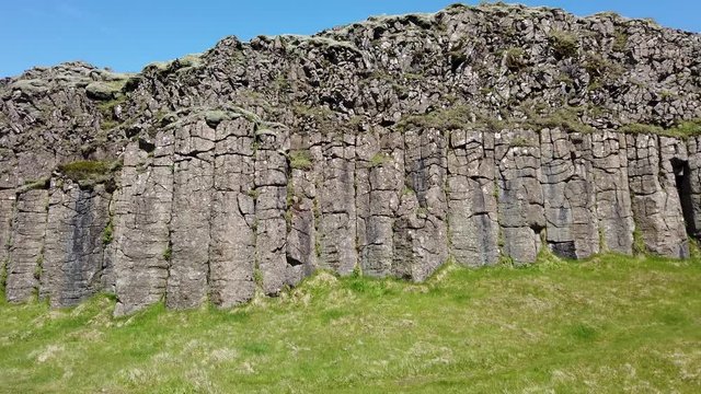 Dverghamrar sea eroded basaltic columns also known as the Dwarf Rocks, South Iceland.