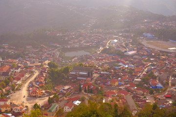 Urban on the mountain in the countryside of laos.