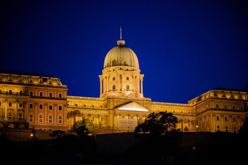 Fototapeta na wymiar Budapest Hungary Basilica Building at Night