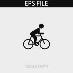 Cyciling sports icon. EPS veector file