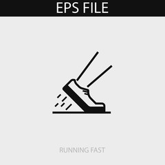 Running fast icon. EPS vector file