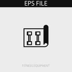 Fitness equipment icon. EPS vector file