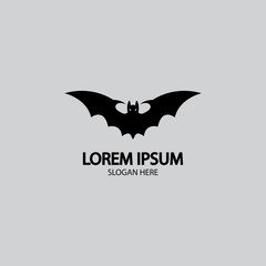 bat vector icon logo template