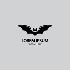 bat vector icon logo template