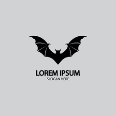 bat vector icon logo template