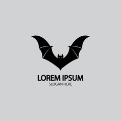 bat vector icon logo template