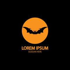 bat vector icon logo template