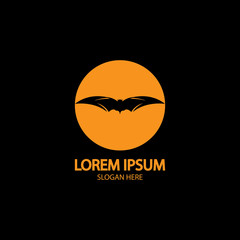 bat vector icon logo template