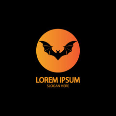 bat vector icon logo template