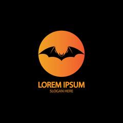bat vector icon logo template