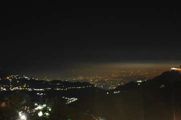 Naklejka na ściany i meble panoramic view of the city at night
