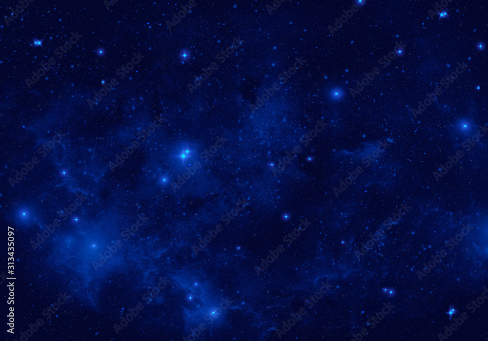 Wall mural nebula, stars, galaxy in night sky. space background.