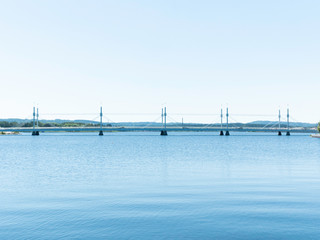 Obraz premium lange Brücke in Göteborg, Bucht Schweden, Insel, Meer