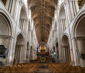 Fototapeta na wymiar Inside Norwich Cathedral in East England