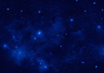 Nebula, stars, galaxy in night sky. Space background.