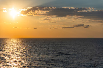 sunset over sea