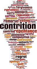 Contrition word cloud