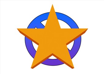 Stella arancio 3d n1