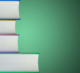 Pile of books with colored covers