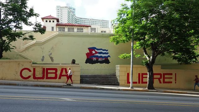 Cuba Libre Mural Painting, 23 Avenue, Havana, La Habana Province, Cuba