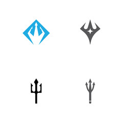 Set Trident Logo Template vector icon