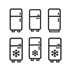 Refrigerators icon vector in set design