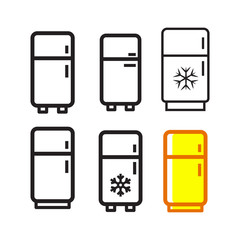 Refrigerators icon vector in set design
