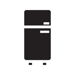 Refrigerator icon vector in white background