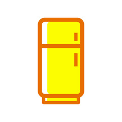 Refrigerator icon vector in white background