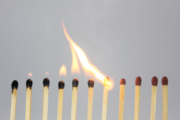 burning match