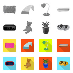 Vector design of dreams and night symbol. Collection of dreams and bedroom vector icon for stock.