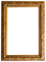 Fototapeta premium Picture frame isolated interior vintage art gold baguette
