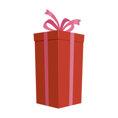 Gift box vector icon.Cartoon vector icon isolated on white background gift box .