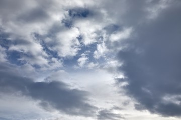 Stormy clouds in the blue sky