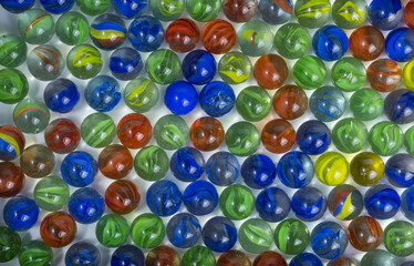 Fototapeta na wymiar background of transparent glass marbles