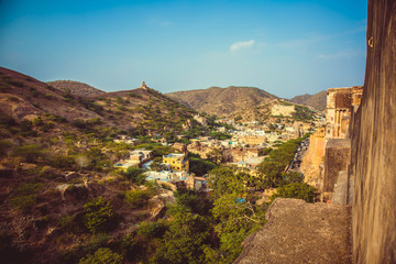 Obraz premium aerial view from Jaigarh fort in Jaipur, India