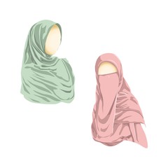 Illustration of woman wearing a Hijab