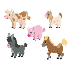  vector set of farm aniamls