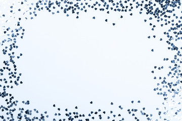 Greeting card on a blue background St. Valentine's Day