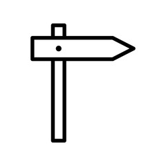 Road signposts icon vector in simple style design