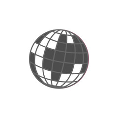 World, globe icon. Stock vector illustration isolated on white background.