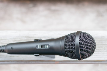 New black microphone