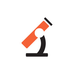 microscope icon. Stock vector illustration isolated on white background.
