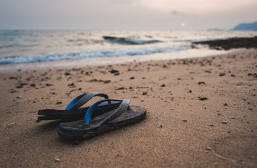 sandals on sunset beach