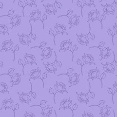 Blooming meadow. Seamless pattern. Vector illustration.