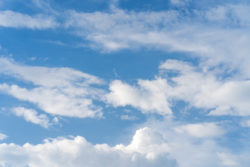 Naklejka na ściany i meble Tiny clouds against the blue sky