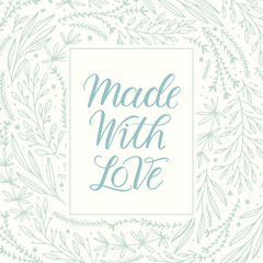 Made with love lettering