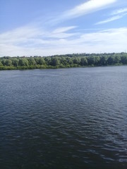 landscape with river and clouds