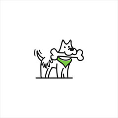 Fototapeta na wymiar cute dog logo design